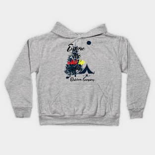 Outdoor camping explore wild life Kids Hoodie